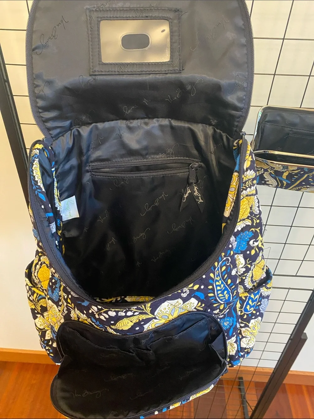 Vera Bradley Ellie Blue Backpack and Wallet SET